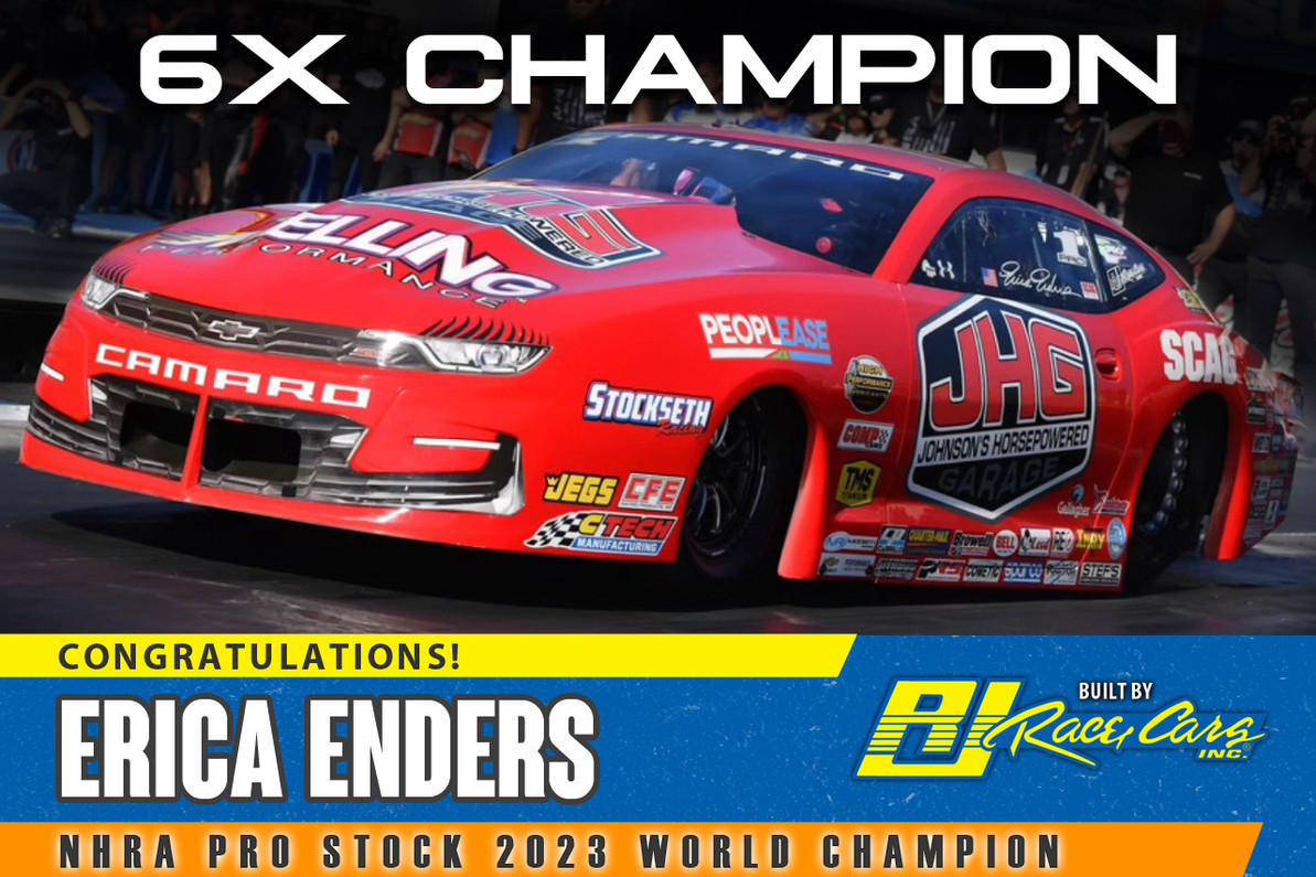 Erica Enders Wins 2023 NHRA Pro Stock World Championship in RJ Race Cars built Camaro