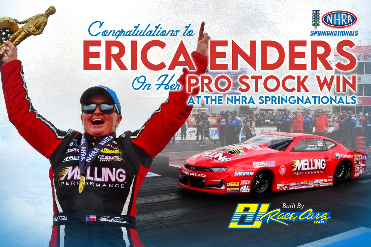 ERICA ENDERS CAPTURES STORYBOOK WIN IN HOUSTON’S FINAL RACE IN A RJ RACE CAR!