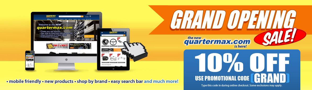 ​Quarter-Max Celebrates Launch of All-New Responsive Webstore with GRAND OPENING SALE!