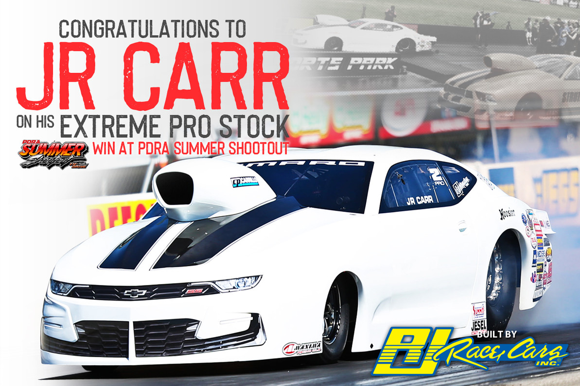 JR Carr Wins Sonny Leonard Memorial Race in an RJ Race Cars built Camaro