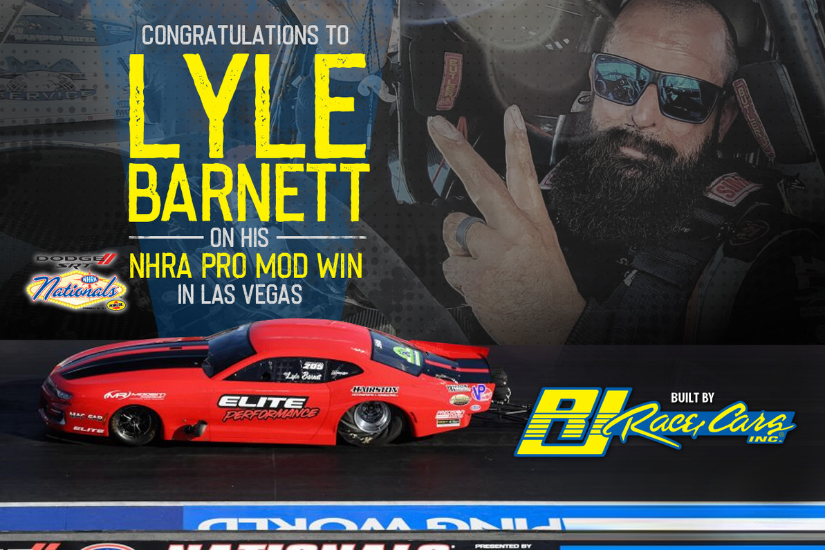 Barnett Does It Again, Wins NHRA Pro Mod Finale in Las Vegas in a RJ Race Car!