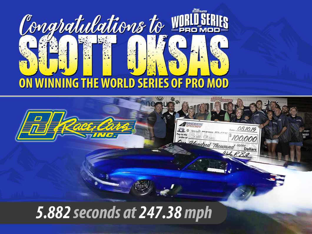 Scott Oksas Scores Career-Defining Win With $100,000 Victory At World Series Of Pro Mod in his RJ Race Cars built '67 Mustang