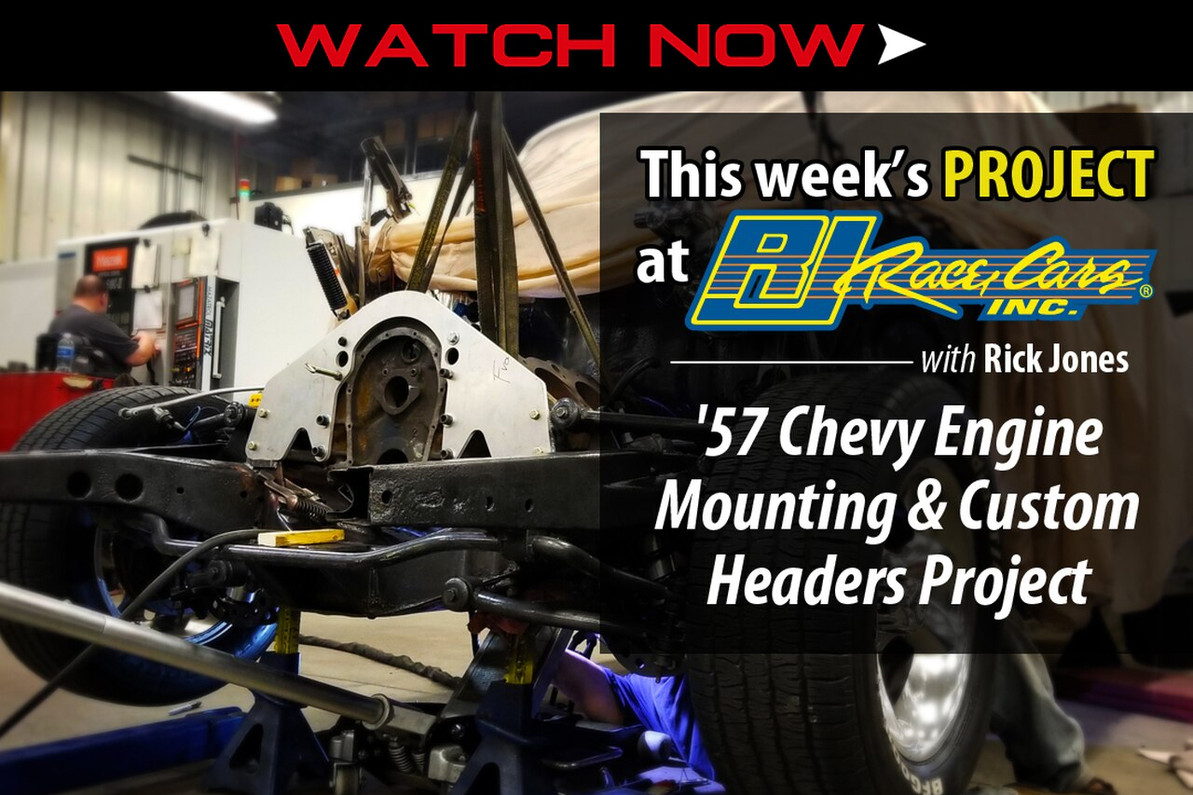 WATCH NOW: '57 Chevy Engine Mounting & Custom Headers Project