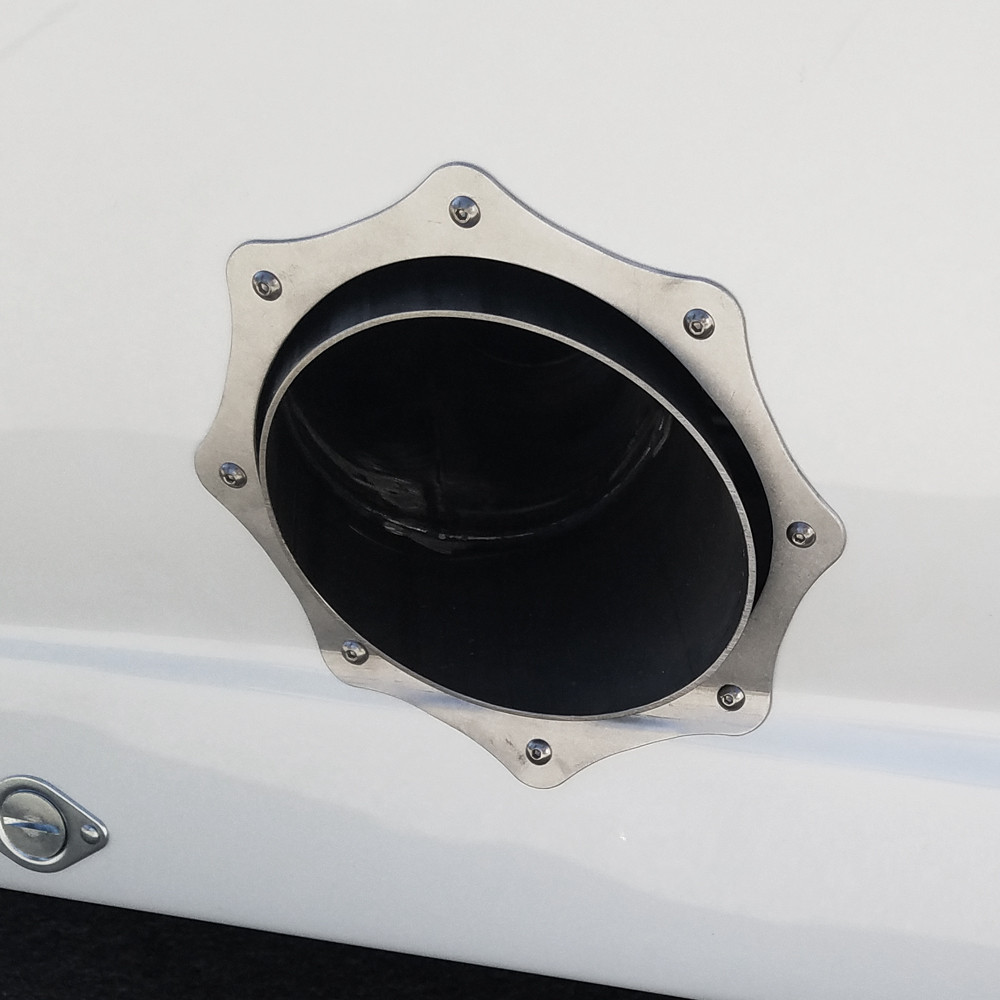 4 Inch Aluminum Exhaust Ring Panel For Fender Exit - Race Car, Off-Road, Custom Hot Rod Build