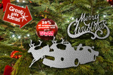 New Silver Carbon Christmas Ornaments at Quarter-Max!