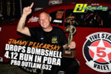 Jimmy Pelcarsky Drops Bombshell 4.12 Run in PDRA Pro Outlaw 632 in a RJ Race Cars built Camaro