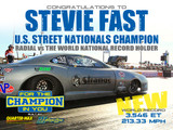 Stevie "Fast" breaks Radial vs The World National Record & takes the win with his RJ/QM built Shadow 2.0 Chevy Camaro