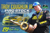 TROY COUGHLIN JR. GETS FIRST CAREER NHRA PRO STOCK WIN WITH A RJ BUILT CAMARO