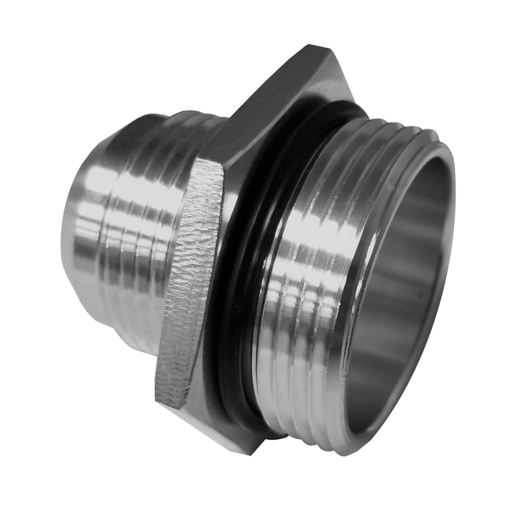 -20 AN Port to -16 AN Male Radiator Fitting, Aluminum | Quarter-Max