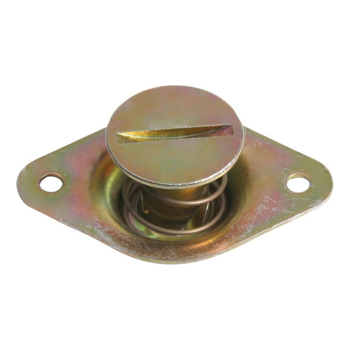 7/16 in. Self-Ejecting Flush Slotted Head Quarter Turn Fastener, Steel, Gold, .500 in. Grip Length