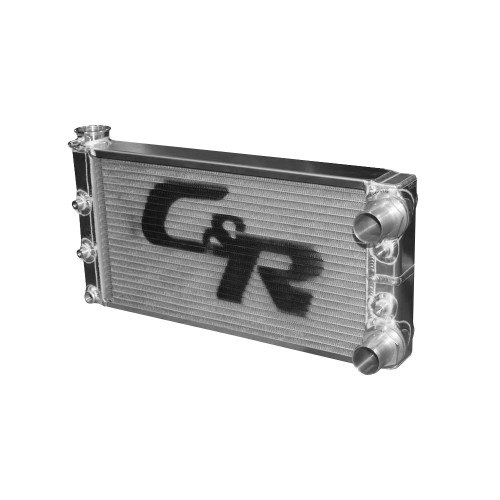 16.25" x 7.02" 26 mm Single Row Double Pass Pro Mod Radiator