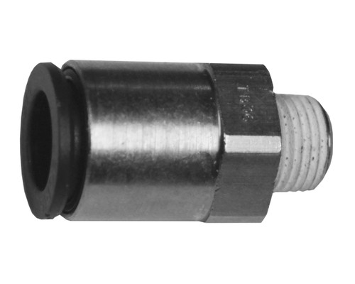 3/8"Tube-1/8" NPT Male Straight Black Plastic Fitting