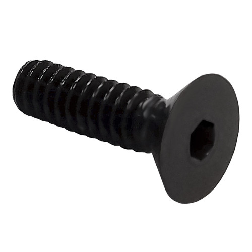 6-32 x 1/2 Flat Head Socket Screw, Aluminum, Black Anodized