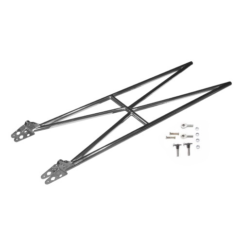 70" Pro Series Lower Wheelie Bars, Welded & Plated with Hardware