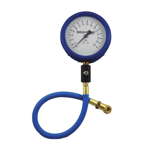 Intercomp 4" Ultra Deluxe Glow-in-the-Dark Air Pressure Gauge, 15 PSI