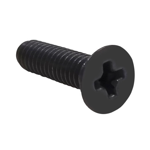 8-32 x 5/8 100 Degree Flat Head Phillips Screw, Aluminum, Black