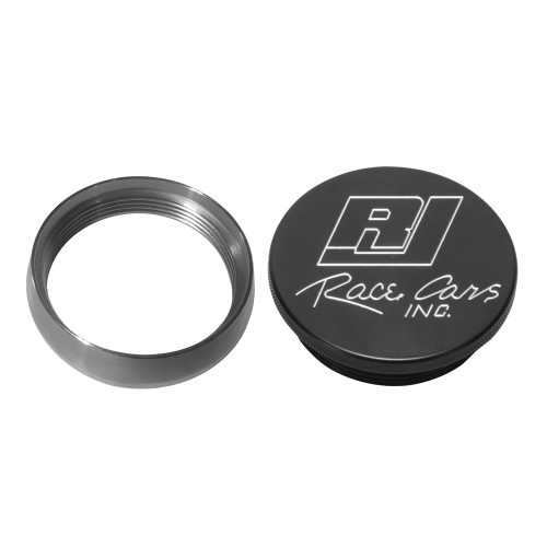 Aluminum Black Cap with RJ Logo & Steel Bung