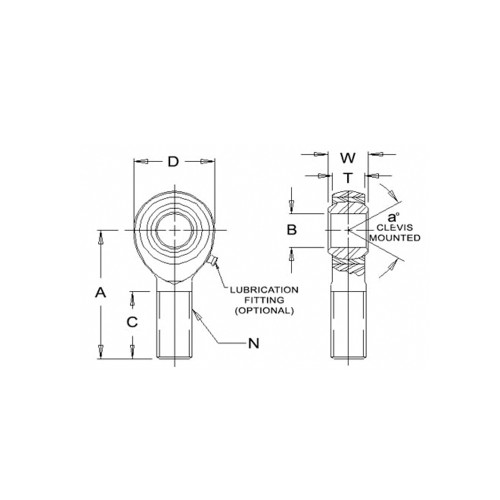 FK Rod End Diagram