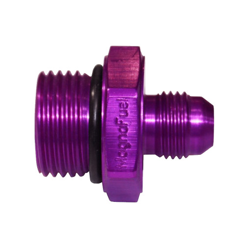 -6 AN Flare to -10 AN Straight Fitting, Aluminum, Purple