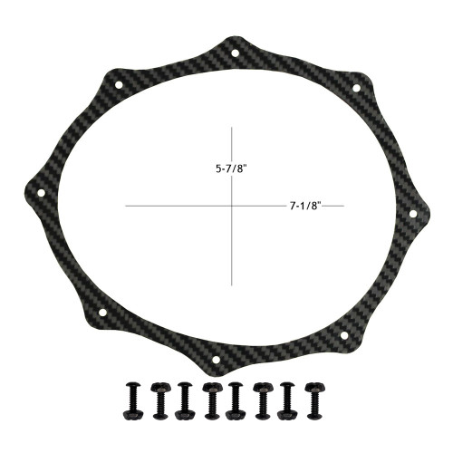 QM 7-1/8 in. x 5-7/8 in. Carbon Fiber Body Exhaust Ring Kit (QM-219428)