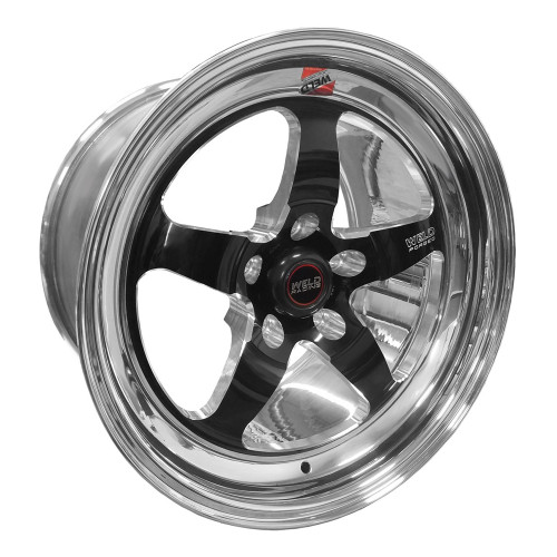 Weld Racing S71, 17 in. x 10 in., 5 in. x 4.5 in., 7.9 in. BS, Black Center, Polished Shell, Low Pad