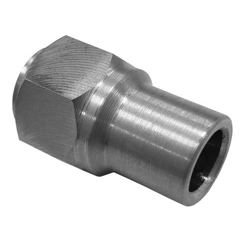 1/4-28 LH x 1/2 in. .049 in. Tube Adapter, 4130, Hex Style