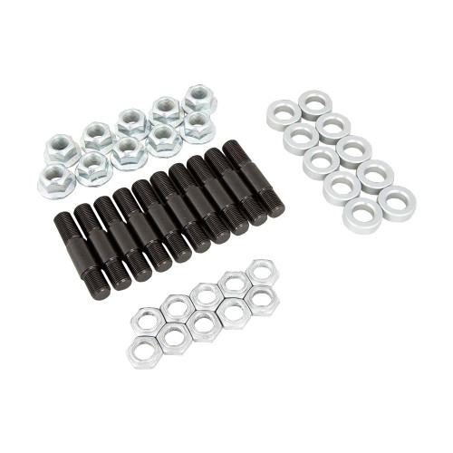 Strange Engineering A1038 5/8"-18 Stud Kit with 1.187" Wide Shank, Includes Lug Nuts & .438" Thick Washers