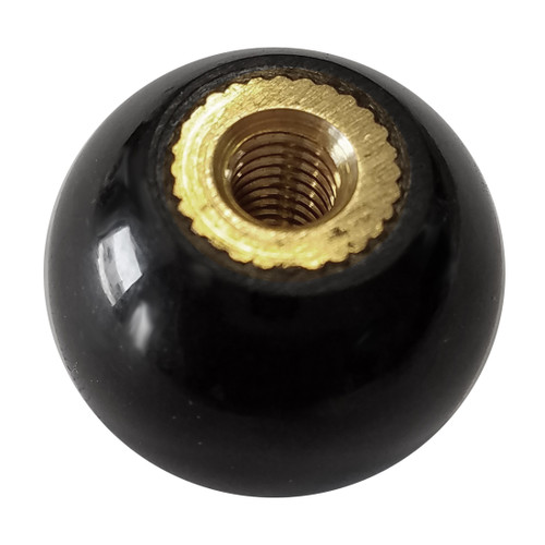 Quarter-Max 600083 Black Plastic Knob, 3/4" OD x 10-32 Female Thread