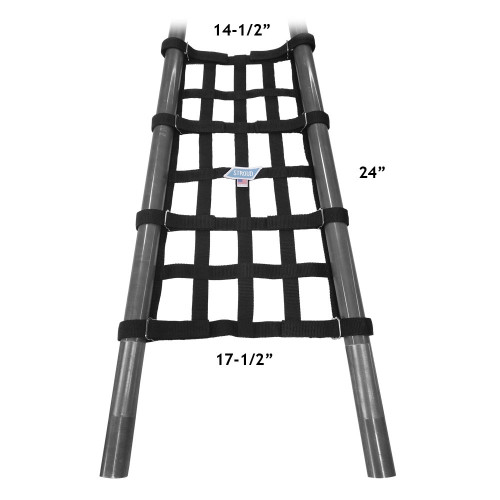 Stroud Safety Custom Wheelie Bar Net with Velcro Straps, 24" x 14-1/2" x 24" x 17-1/2"