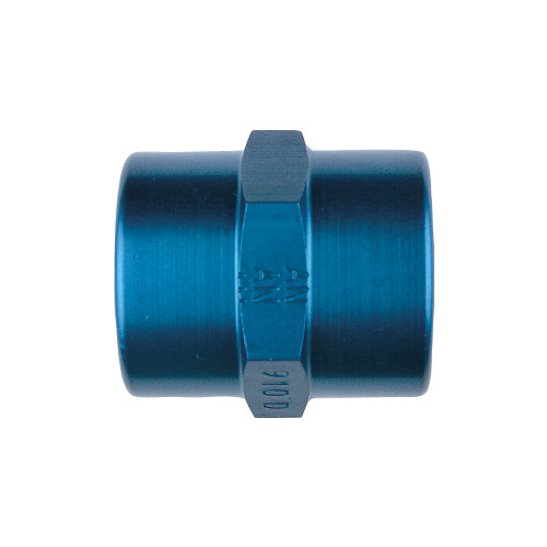 1/8 NPT Female Pipe Coupler, Aluminum, Blue