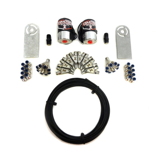 Induction Solutions Dry Two Stage Soft Line Nitrous Plumb Kit, .176 Trash Can Solenoids, Stainless Steel Annular Nozzles