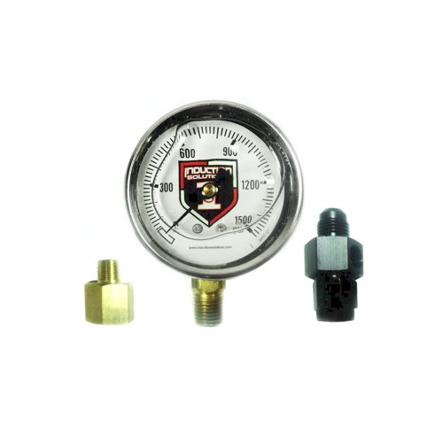 Induction Solutions 2.5 In. Liquid Filled Gauge, -6 AN, Black