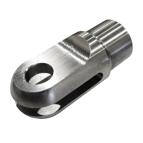 Weld-In Slot Clevis, Fits 7/8 in. OD x .065 in. W Tube, Titanium 