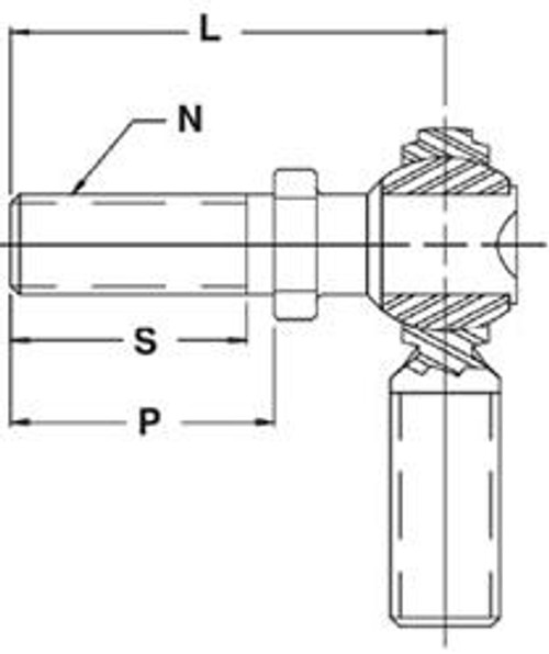 FK Studded Rod End Diagram