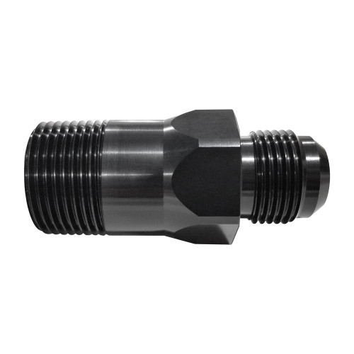 -12 AN to 1 in. NPT Inlet Fitting, Black