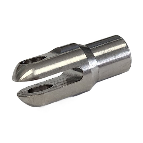 Quarter-Max 218113 Slot Clevis, Fits 1/2 in. OD x .050 in. W Tube, .140 in. Slot, .250 in. Hole, Titanium