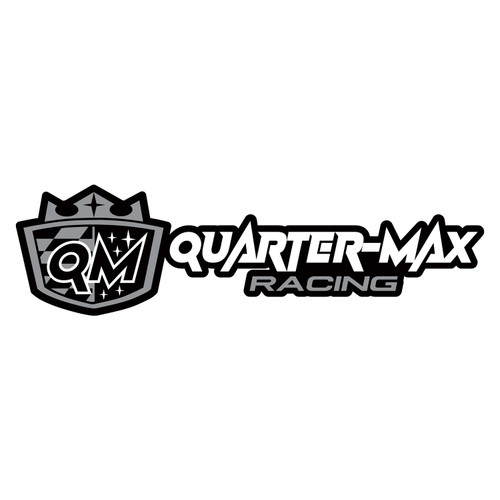 Quarter-Max Racing Decal, 10 in. Wide Horizontal Logo Quarter-Max Racing Decal, 10 in. Wide Horizontal Logo