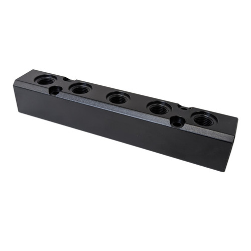 Pneumatic Manifold Air Distribution Block, NPT 1/2 In. Supply Port, NPT 1/4 In. Output Port (QM-209123)