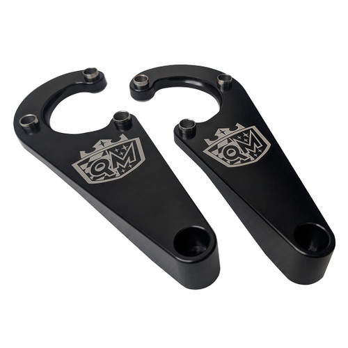 QM Offset Steering Arms, Aluminum, Laser Etched Logo (Sold as a Pair) (QM-202117)