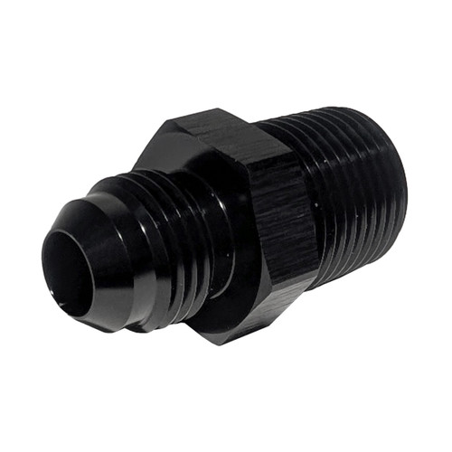 NPT Male Fitting, -6AN to 3/8, Aluminum, Black (FIT-AN816-06-06DBK)