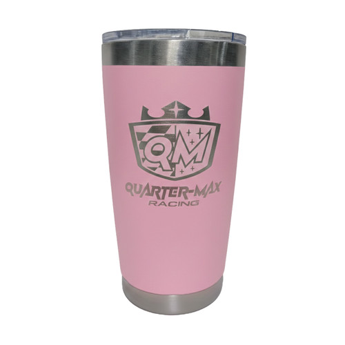 QM 20 oz Travel Tumbler, Quarter-Max Racing logo, Pink (QM-670023-8)