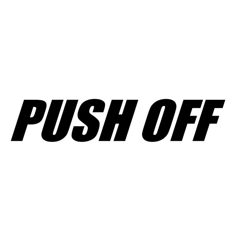 Quarter-Max PUSH OFF Decal, Black