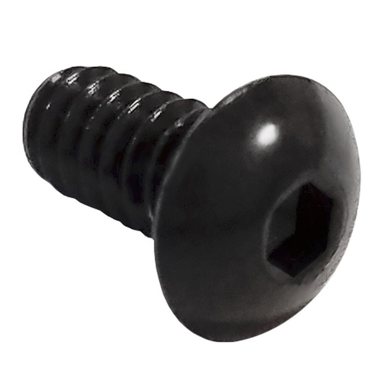 6/32 x 1/4 Button Head Socket Screw, Aluminum, Black Anodized
