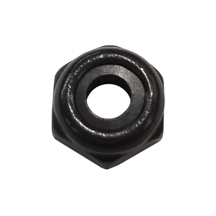 8-32 Low Profile Lock Nut, Aluminum, Black