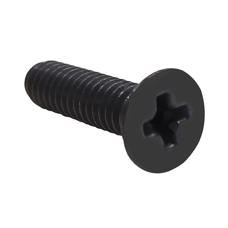 8-32 x 1/2 100 Degree Flat Head Phillips Screw, Aluminum, Black Anodized