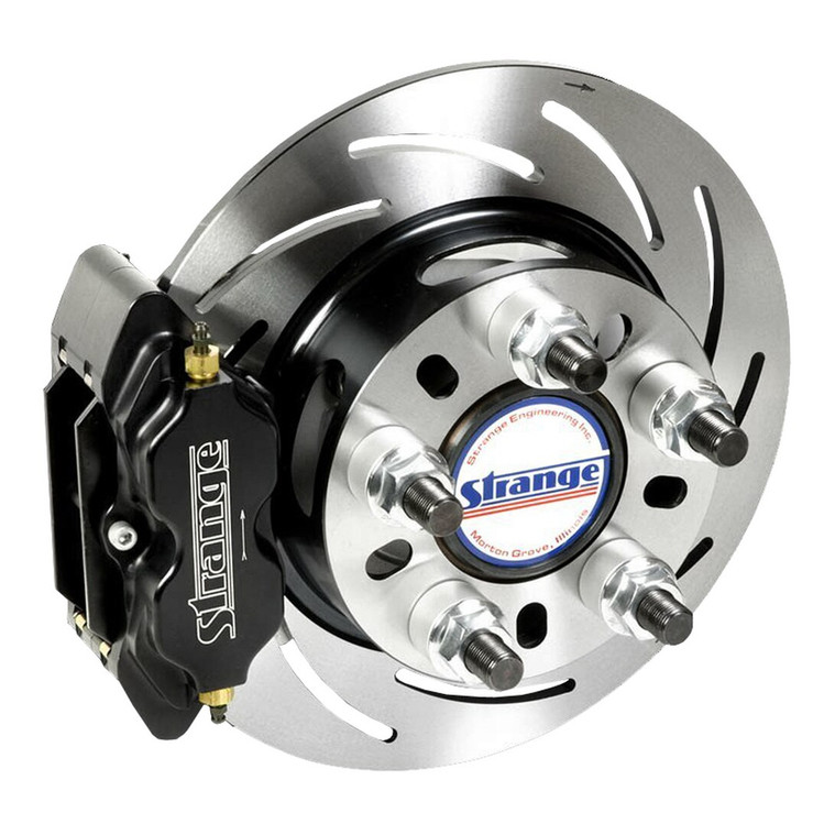 Strange Engineering B1708WC Pro Series Rear Brake Kit for Early Big Ford Ends, 2.332" Offset, Soft Metallic Brake Pads