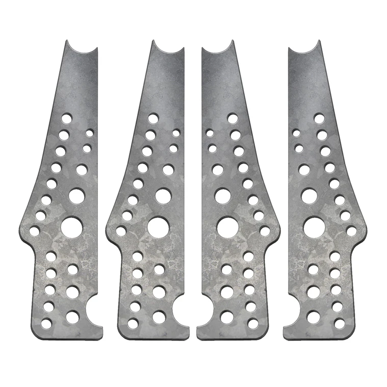 Quarter-Max 410017-1 Pro Series 4-Link Chassis Brackets, 4130, 13 in. Notch