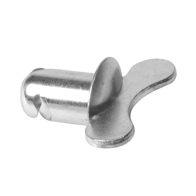 7/16 in. Oval Winged Head Quarter Turn Fastener, Steel, Silver, .500 in. Grip Length