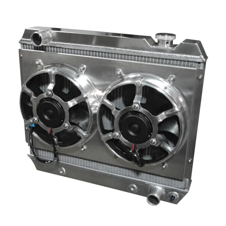 Entropy Radiator 1963-1966 Chevy Pickup Aluminum Radiator with Dual HPX Fans
