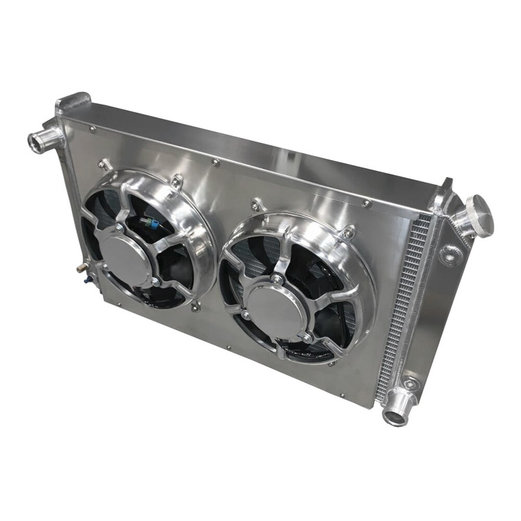 Entropy Radiator 1982-1991 Camaro Firebird/TA Aluminum Radiator With Dual HPX Fans